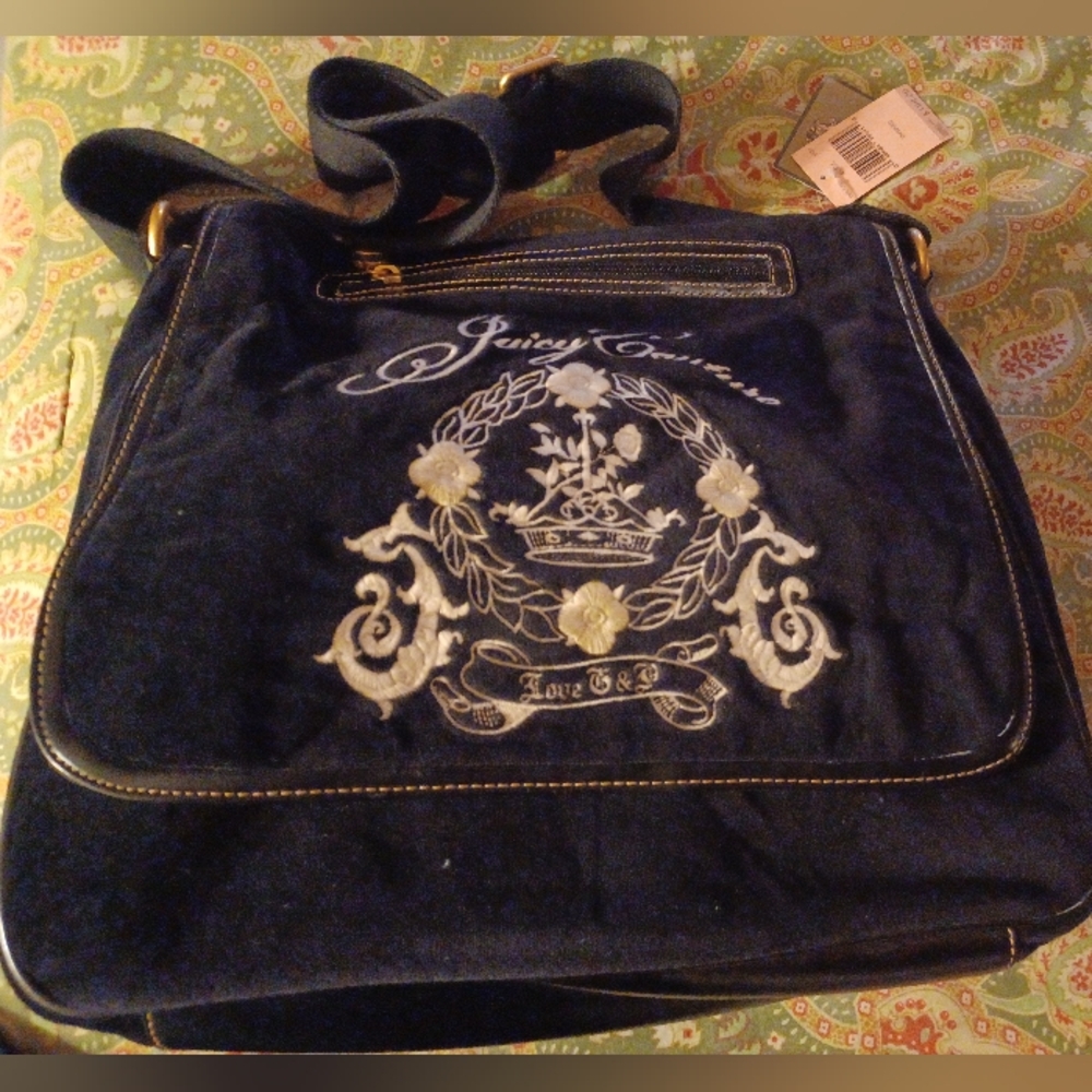 Juicy Couture Black Shoulder Bag Handbag Purse Nwt New With Tags